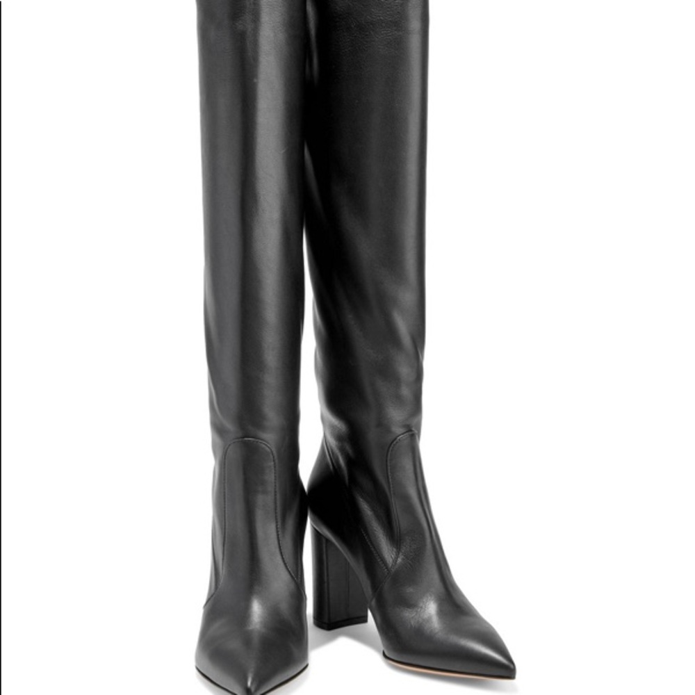 morgan 85 leather thigh high boots